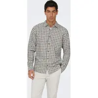 Only & Sons Overhemd 'ONSGudmund' zwart / natuurwit