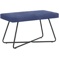 vidaXL Bank Politieblauw 80 x 40 x 45 cm fluweel