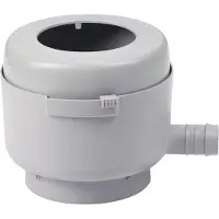 Famanu – Vulautomaat DN 70-100 mm - grijs - inclusief filterinzet - duurzaam - geschikt voor regentonnen of wateropslag
