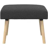 vidaXL Bank Effen Donkergrijs 60 x 40 x 45 cm Bouclé