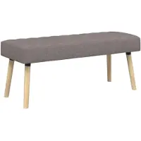 vidaXL Kanaalgeplooide Bank Taupe 110 x 40 x 46 cm Stof