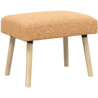 vidaXL Bank Effen Beige 60 x 40 x 45 cm Bouclé