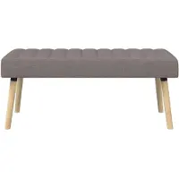 vidaXL Kanaalgeplooide Bank Taupe 110 x 40 x 46 cm Stof