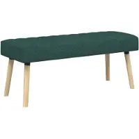 vidaXL Kanaalgeplooide Bank Donkergroen 110 x 40 x 46 cm Stof