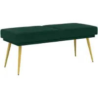 vidaXL Dubbel-laags bank Donkergroen 120 x 45 x 46 cm fluweel