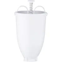 Famanu - Beslagdispenser Kunststof Wit, deegdispenser 23 x 10 x 10 cm met schaal, voor pannenkoeken, crêpes en beslag doseren, licht en handig