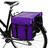Famanu – Waterdichte fiets dubbele fietstas fiets fiets fiets winkelen (paars)