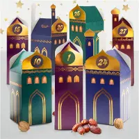 Famanu – Ramadan-kalender set - 30 herbruikbare huisjes om te vullen - ramadankalender voor kinderen - ideale Ramadan decoratie voor 2024