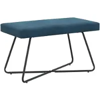 vidaXL Bank Blauw 80 x 40 x 45 cm fluweel