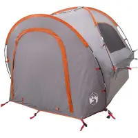vidaXL Auto Tent Grijs en Oranje 2-persoons Polyester en Staal