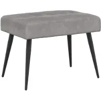 vidaXL Bank met knopen tufting Lichtgrijs 60 x 40 x 45 cm fluweel