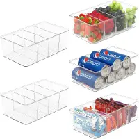 Famanu - Koelkast opslag organizer bakken 5-pack, transparante bakken …