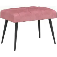 vidaXL Bank met knopen tufting Roze 60 x 40 x 45 cm Fluweel