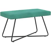 vidaXL Bank Turquoise 80 x 40 x 45 cm fluweel