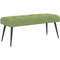 vidaXL Bank met knopen tufting Lichtgroen 110 x 40 x 46 cm fluweel