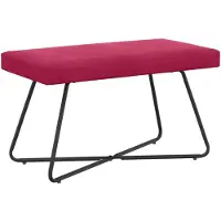 vidaXL Bank Wijnrood 80 x 40 x 45 cm fluweel