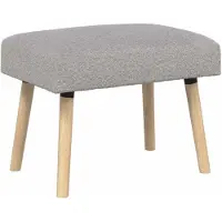 vidaXL Bank Effen Lichtgrijs 60 x 40 x 45 cm Bouclé