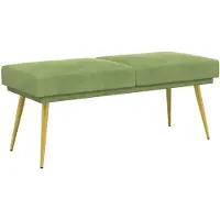 vidaXL Dubbel-laags bank Lichtgroen 120 x 45 x 46 cm fluweel