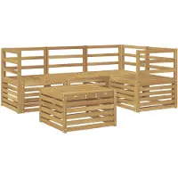 vidaXL Buiten bank set 5 st Wit Massief Acacia Hout
