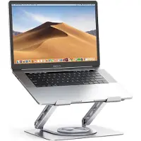 Famanu – Laptopstandaard 360° draaibaar - in hoogte verstelbaar Opvouwbare laptopstandaard - geventileerde laptopstandaard Notebookstandaard Compatibel met alle laptops 10-17,3"