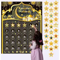 Markenlos Ramadan Adventskalender - Met 30 sterrenstickers en een uniek ontwerp