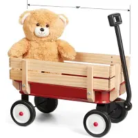 Famanu - Rode kinderbolderkar, opvouwbare transportwagen met handgreep