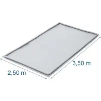 Proplus Opblaasbaar Grondzeil - 2,50 x 3,50 m - Waterdicht PVC - Opblaasbare Rand - Grijs