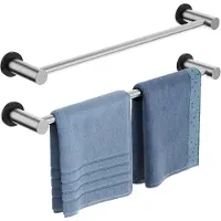 Famanu – Magnetische handdoekhouder met verstelbare lengte, antislip roestvrijstalen handdoekhouder voor keuken en badkamer