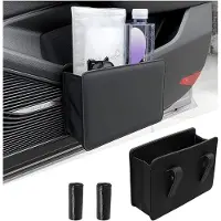 Famanu – Universele opvouwbare auto-vuilnisbak prullenbak - auto-prullenbak - lekvrije auto-opbergtas - auto-organizer interieur opbergtas (Zwart)