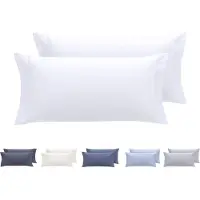 Famanu – Set van 2 kussenslopen - microvezel - extra zacht - hypoallergeen - set van 2 - 70 x 40 cm - wit