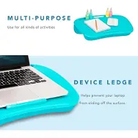 Famanu - Turquoise laptopkussen – geschikt tot 15 inch – en compact
