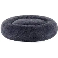 Famanu Hondenbed Groot, Rond – Wasbaar pluche katten- en hondenbed met uitneembaar kussen, diameter 90 cm
