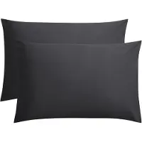 Famanu - Kussensloop 2 stuks, 60x70 cm, Kussenhoes 100% katoen, Antraciet