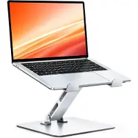 Famanu – Laptopstandaard in hoogte verstelbaar en opvouwbare aluminium laptopstandaard - stabiele en draagbare laptopstandaard - notebookstandaard compatibel met 10-16" laptops