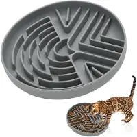 Famanu – Anti-schrokbak voor honden - antischrokbak voor honden - diameter 20 cm - siliconen hondenbak - slow feeder hond - antislip anti-schrokbak kat - interactieve voerbak voor puppy's en katten