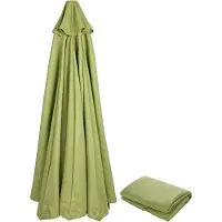 Famanu - Terrasparaplu 3 m, vervangende luifel, dikke en sterke marktparaplu, vervangende hoes met 6 ribben, outdoor paraplu, zonnescherm, luifel, Groen