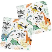 Famanu - Kinder Servetten – 20 stuks 33x33 cm – Dino Design – Luxe Servetten voor Kinderfeest
