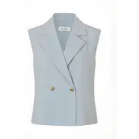 Modstrom Dames Blazers Galemd Vest - Lichtgrijs - Maat L