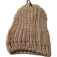 AWR Kwalitatieve Gevlochten Dames Muts / Beanie - One Size - Beige