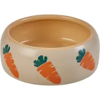 Famanu Keramische voedertrog CARROT, beige/oranje, 500 ml, 1 stuk