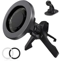 Famanu – Magnetische telefoonhouder voor auto ventilatie, ronde houder met stevige magnetische bevestiging