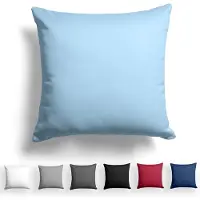 Famanu – Satijnen Kussensloop 100% Katoen - cm Light Blue - Lichtblauw - Hypoallergeen Kussensloop met - ritssluiting