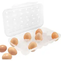 Famanu – Draagbare Kippenei Opbergdoos - Stapelbare Eierhouder Container met Deksel - Eier Organizer Tray Display 18 Eieren - Eier Dispenser Mand voor Koelkast Kamperen Picknick Wandelen Reizen Buiten