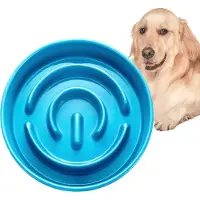 Famanu – Anti-schrokbak voor honden - antischrokbak voor honden - keramiek - slow feeder voor hond - langzame voeding voor middelgrote/grote hond - Ø 21 cm - 1000 ml - hemelsblauw