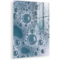 MuchoWow Glasschilderij 120x160 cm - Schilderij acrylglas - Schuim - Water - Textuur - Foto op glas - Muurdecoratie woonkamer - Wanddecoratie slaapkamer - Schilderijen
