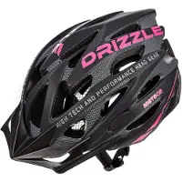 Meteor Drizzle fiethelm, geschikt voor heren, dames en kinderen. Mountainbike helm, skathelm, maat XL (61-63 cm), roze/zwart
