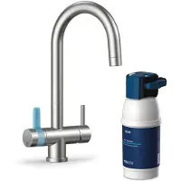 Brita Roestvrij Staal Ronde Keukenkraan Met 3-weg Systeem En Geïntegreerde P1000-filtratie