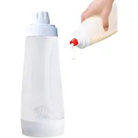 Famanu - Handmatige Deegmengfles 1000 ml met Mengbal, schaalverdeling, voor pannenkoeken, wafels, muffins en cupcakes, makkelijk doseren
