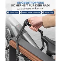 Famanu - Opvouwbaar fietsslot I Veilige diefstalbeveiliging met beugel I In gehard staal Anti-diefstal, slot, fietsslot, fietssloten, E-bike, motorfiets