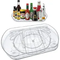 Famanu - Rechthoekige koelkast organizer 40x28 cm antislip draaibaar kunststof